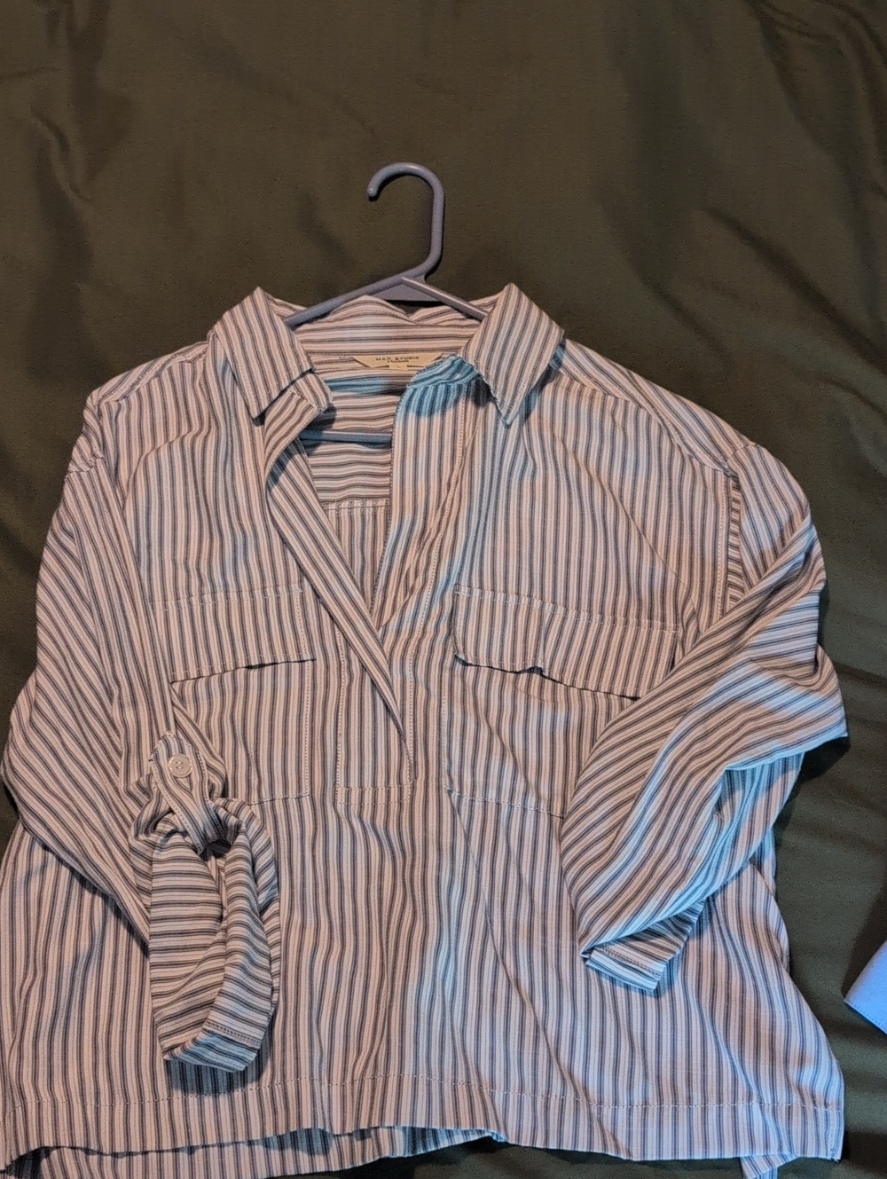 Striped Nearly Cropped Button Down